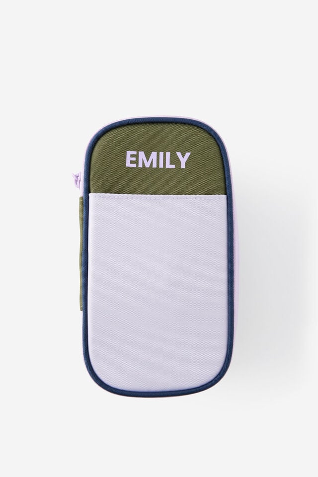 Personalised Arlow Pencil Case V2, OLIVE ORCHID