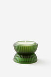 Mini Stackers Glass Tea Light Candle, HIDDEN FOREST DEEP GREEN RIBBED - alternate image 2