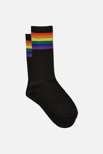 Socks, RAINBOW TUBE BLACK