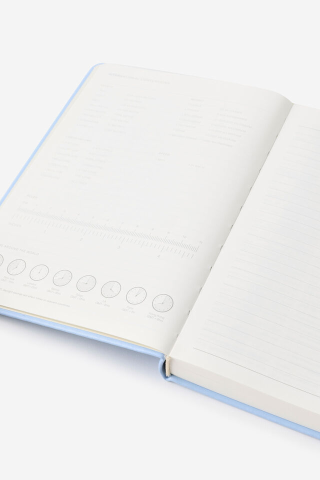 Personalised 26/27 A5 Daily Hard Diary, BLUE SKIES