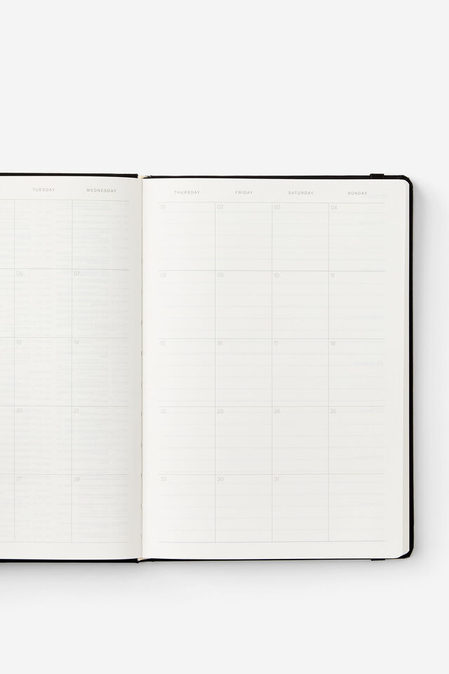 2026 A5 Weekly Hard Metro Diary, Black
