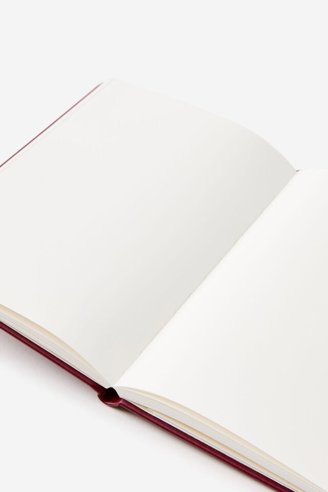 Metro A5 Hard Plain Notebook, Cabernet