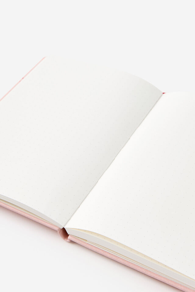 Metro A5 Hard Dot Notebook, Ditsy Pansy Pink Clay