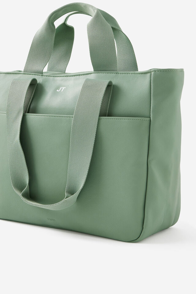 Perssonalised Pro Oversized Tote, TYPO GREEN