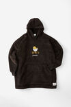 Personalised Collab Oversized Hoodie Adult, LCN SAN GUDETAMA EGG BLACK - alternate image 1