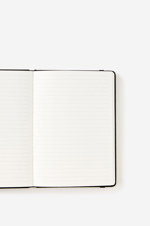 Metro B6 Hard Lined Notebook, Black