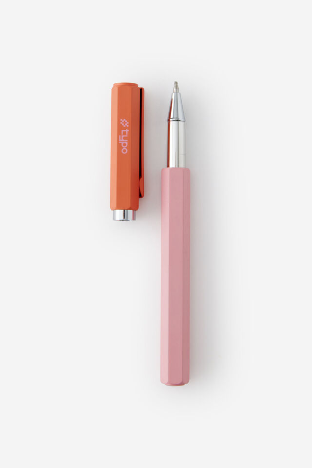 Facet-Nating Rollerball Capped Pen, STRAWBERRY MILK HOT SAUCE