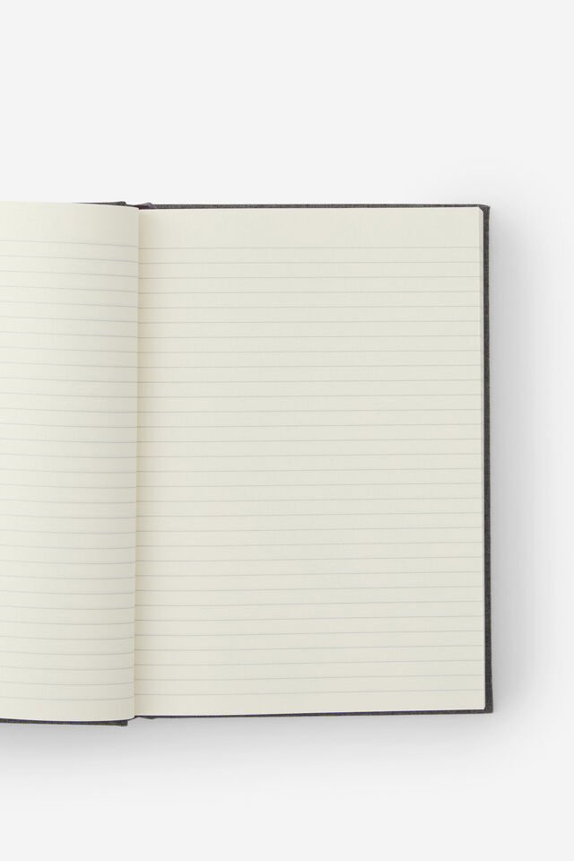 Loft A5 Lined Notebook, Black Lines