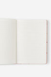 Personalised Metro A5 Hard Lined Notebook, Ditsy Pansy Pink Clay - alternate image 2