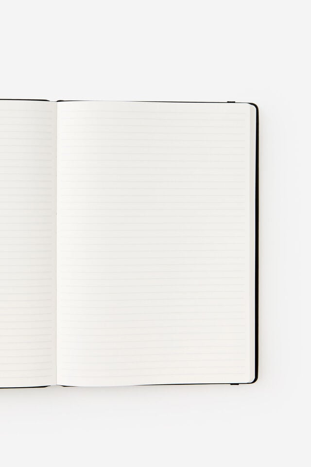 Metro B5 Hard Lined Notebook, Black