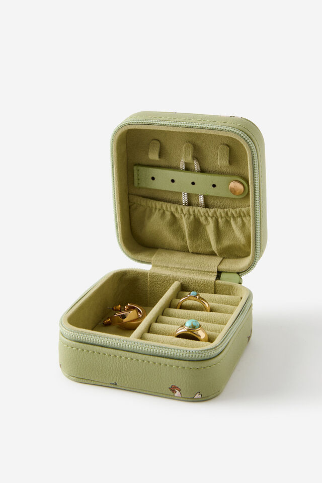 Compact Jewellery Case, LITTLE TREATS/BAY LEAF