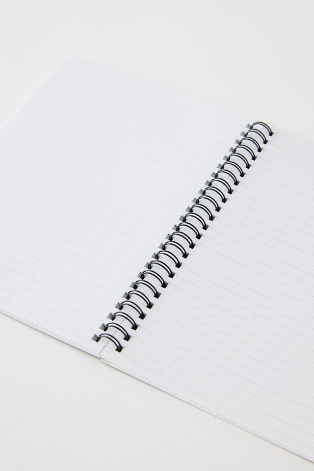 A5 Spiral Notebook, BLACK