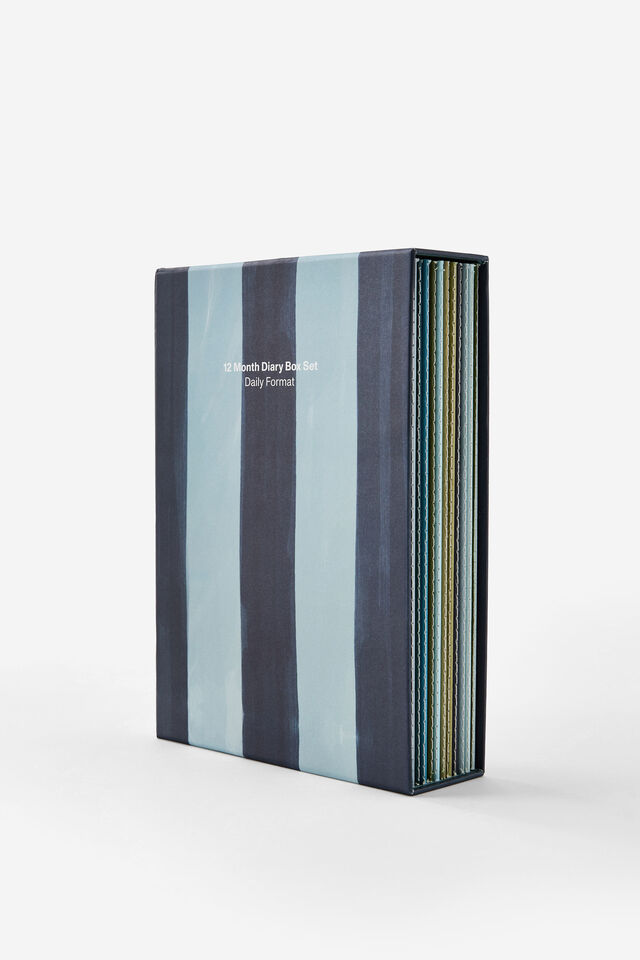 2026 B5 12 Month Box Set, BLUE GREEN STRIPE