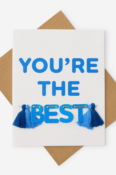 Luxe Tassel Cards, YOU RE THE BEST