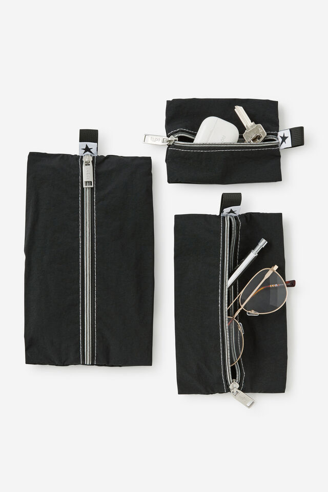 Sorted Pouch Set, BLACK