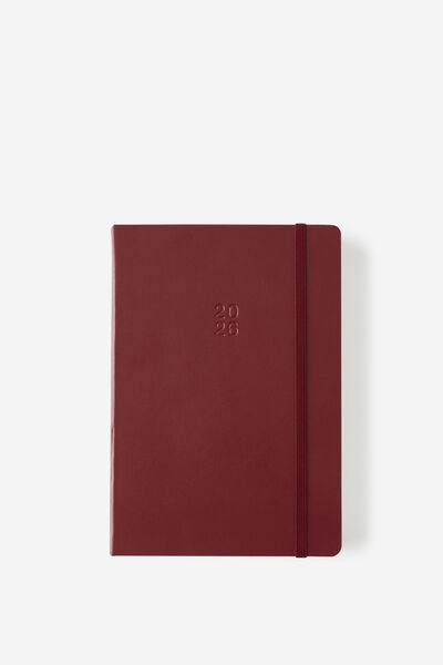 2026 A5 Daily Hard Metro Diary, Cabernet