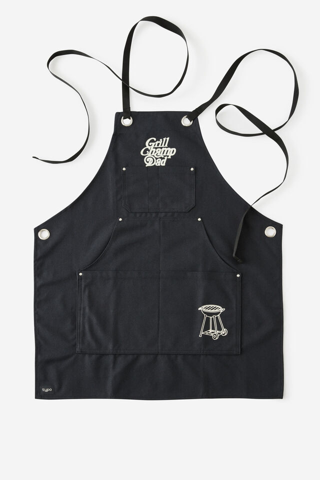Printed Apron, GRILL CHAMP DAD