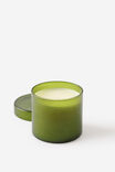 Personalised Frosted Glass Candle - Forest Green, HIDDEN FOREST GREEN - alternate image 2