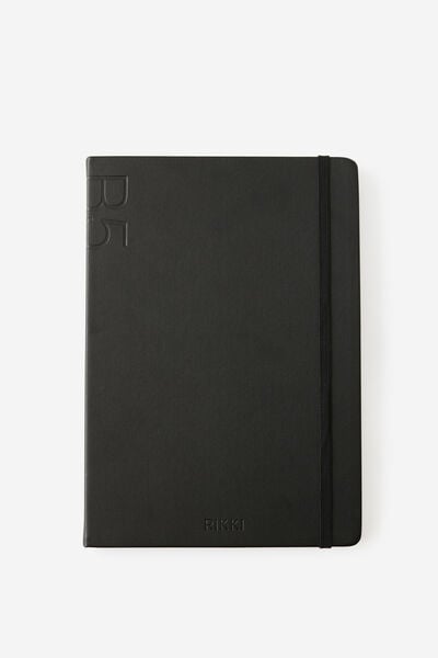 Personalised B5 Hard Cover Plain Notebook, BLACK