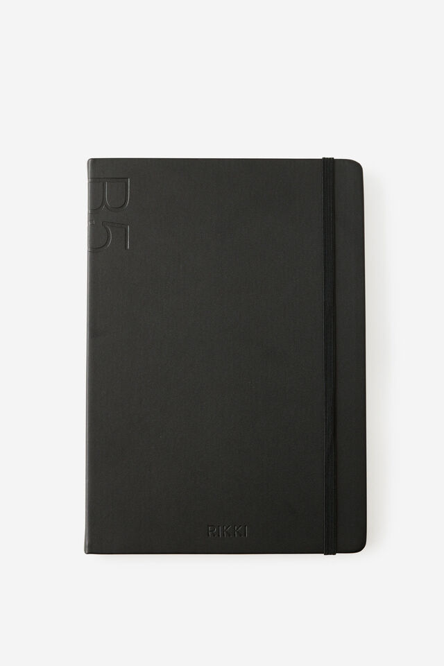 Personalised B5 Hard Cover Plain Notebook, BLACK