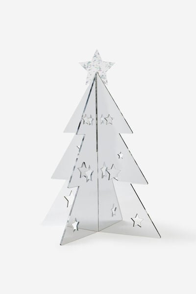 Acrylic Christmas Tree, METALLIC SILVER