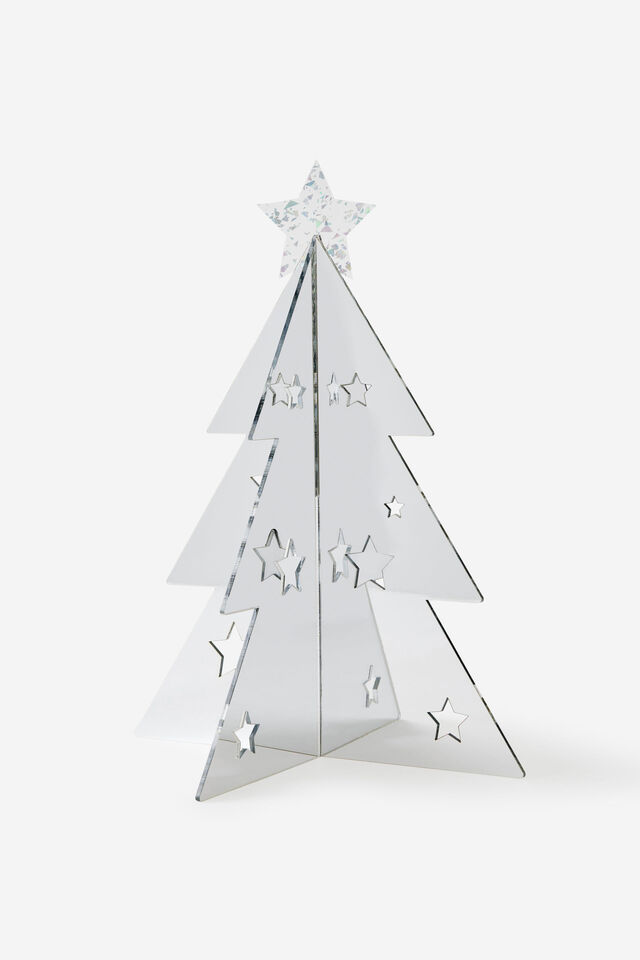 Acrylic Christmas Tree, METALLIC SILVER