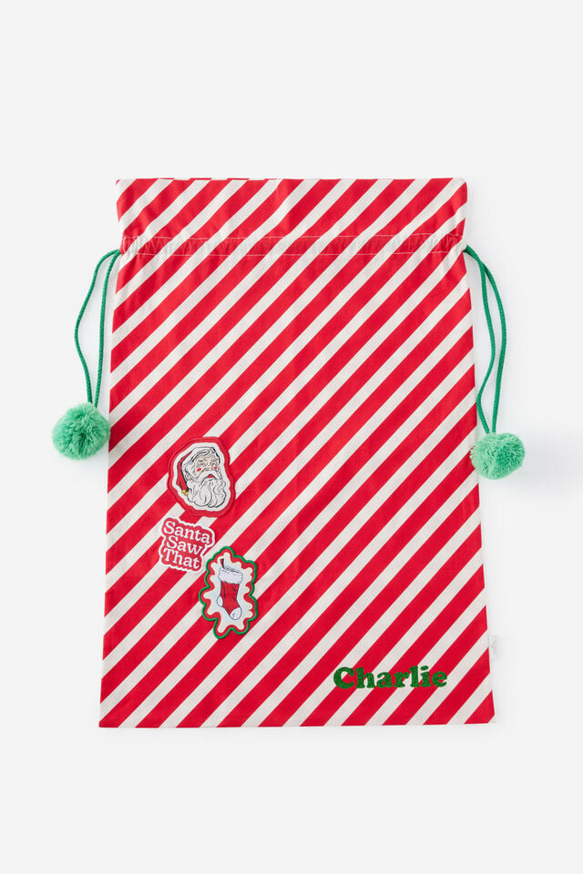 Personalised Christmas Santa Sack, SANTA SAW THAT