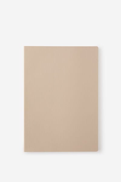 Metro B5 Soft Plain Notebook, Chai