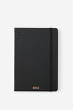 Personalised A5 Hard Cover Plain Notebook, BLACK - alternate image 1