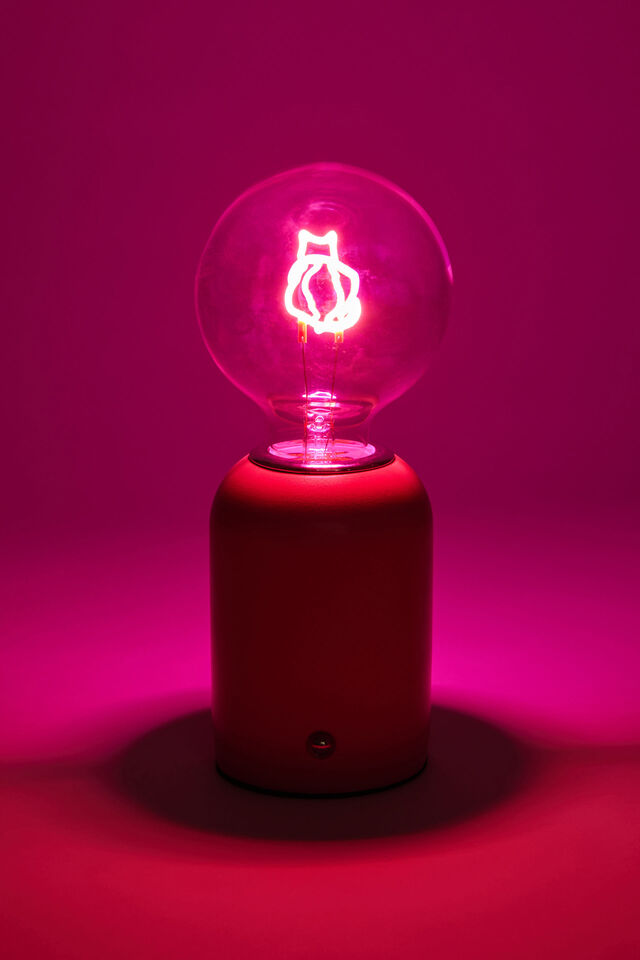 Shaped Filament Bulb Lamp, STRAWBERRY MILK CAT