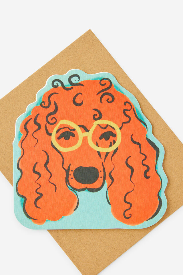 Premium Nice Card 2.0, SHAPED DOG WITH GLASSES