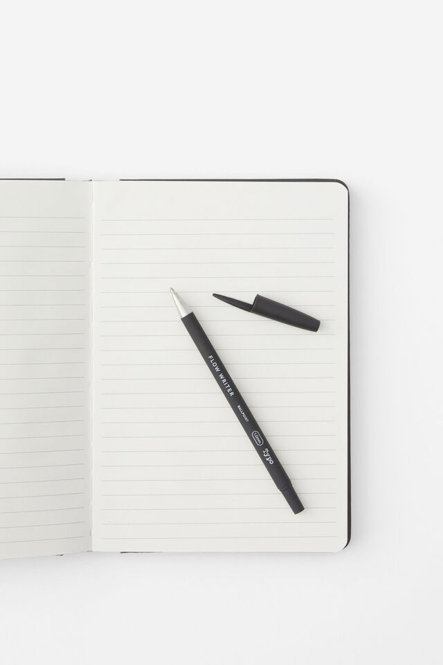 Metro A5 Journal, BLACK METALLIC