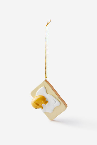 Collab Resin Christmas Ornament, LCN SAN GUDETAMA ON TOAST