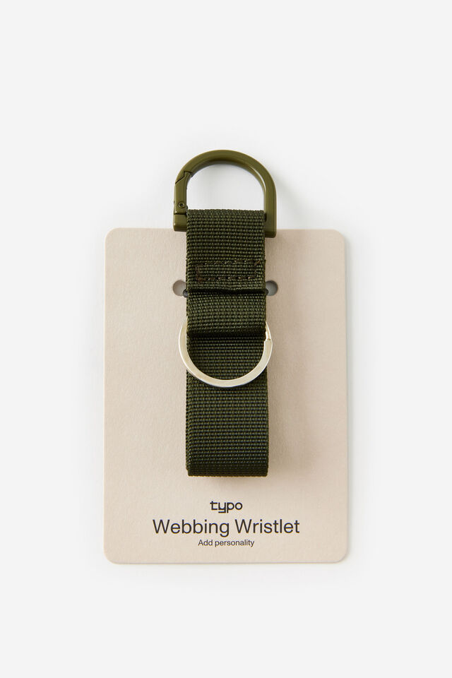 Webbing Wristlet, OLIVE
