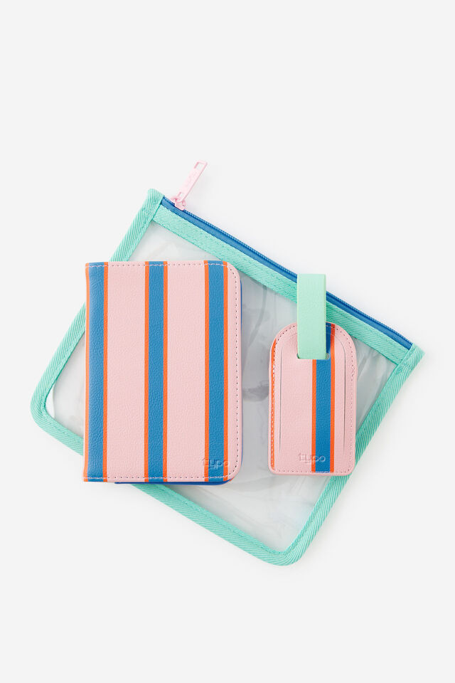Travel Gift Set, SUMMER STRIPE PINK