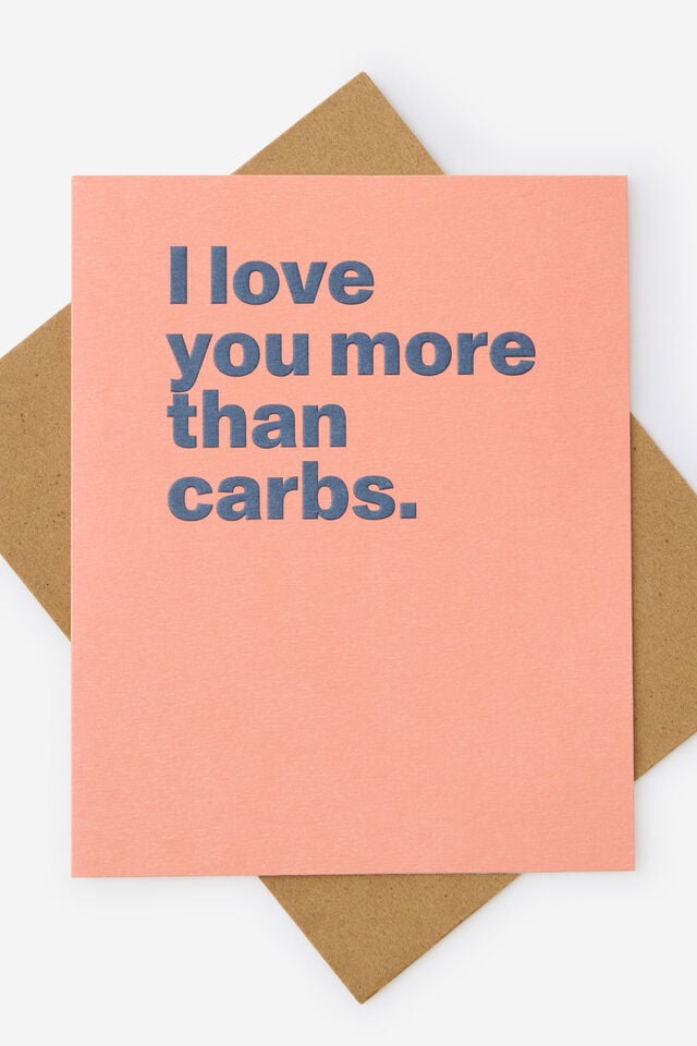 Premium Love Card 2.0, MORE THAN CARBS