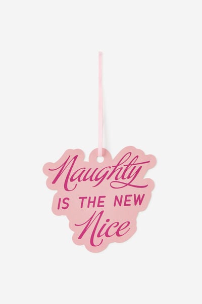 Oversized Die Cut Gift Tag Pack, NAUGHTY IS THE NEW NICE