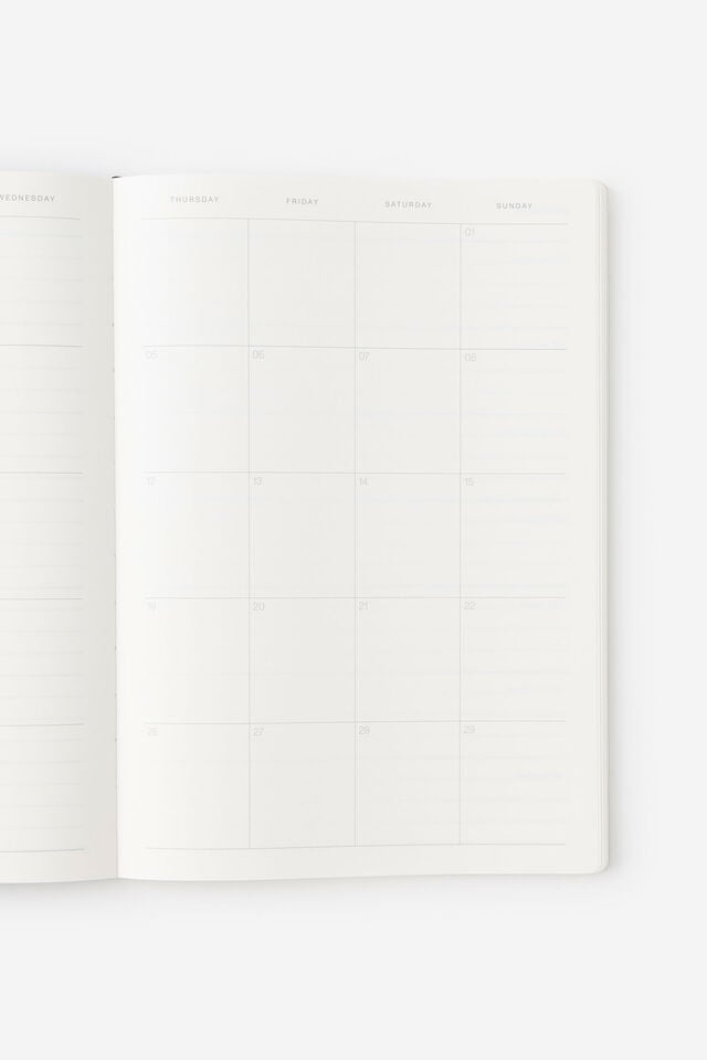 Personalised 26/27 B5 Weekly Soft Diary, BLACK
