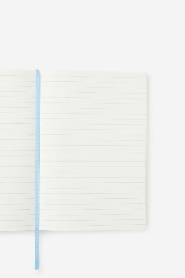 A5 Soft Lined Notetaker Notebook, MINTY BLUE SKIES SPLICE