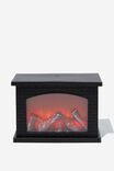 Christmas Fireplace Light, BLACK BRICK - alternate image 1