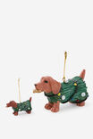 Oversized Resin Ornaments, DACHSHUND THROUGH THE SNOW - alternate image 2