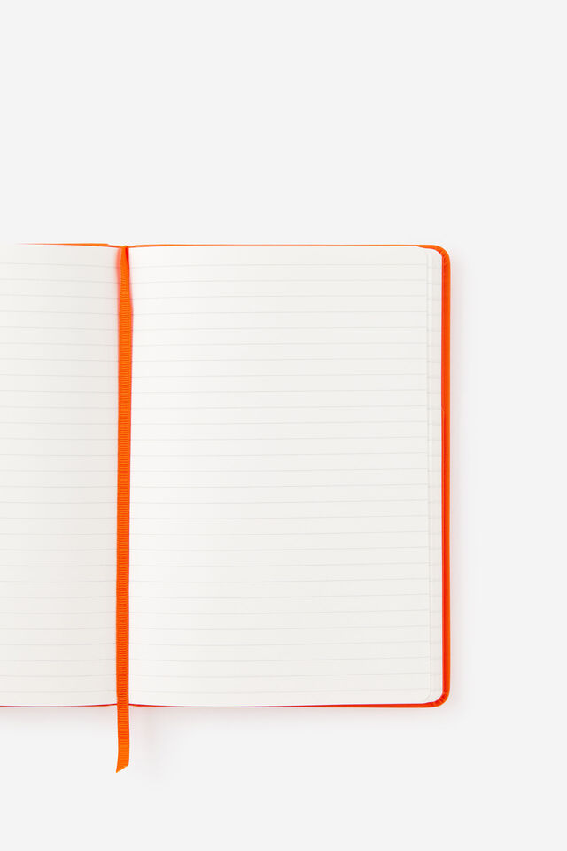 Personalised A5 Hard Lined Notetaker Notebook, LAVA RED