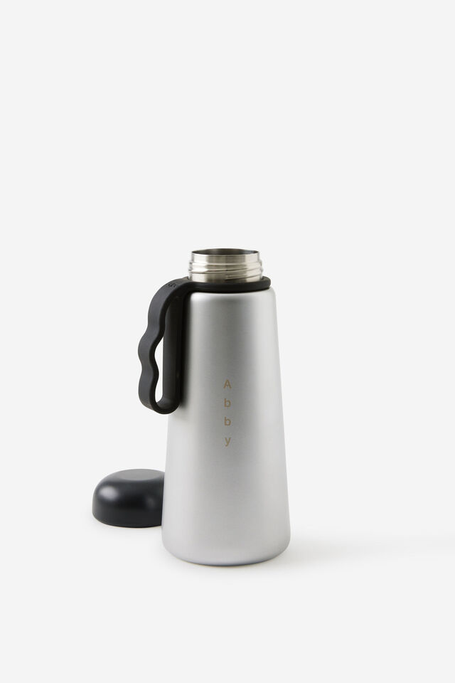 Personalised Quencher 450Ml, CHROME SILVER