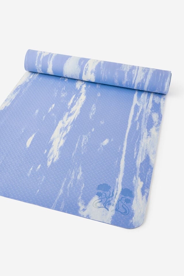 Yoga Mat, BLUE MARBLE