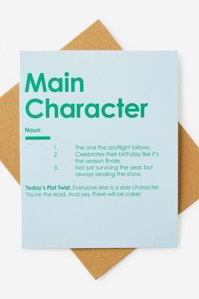 Funny Birthday Card 2.0, MAIN CHARACTER