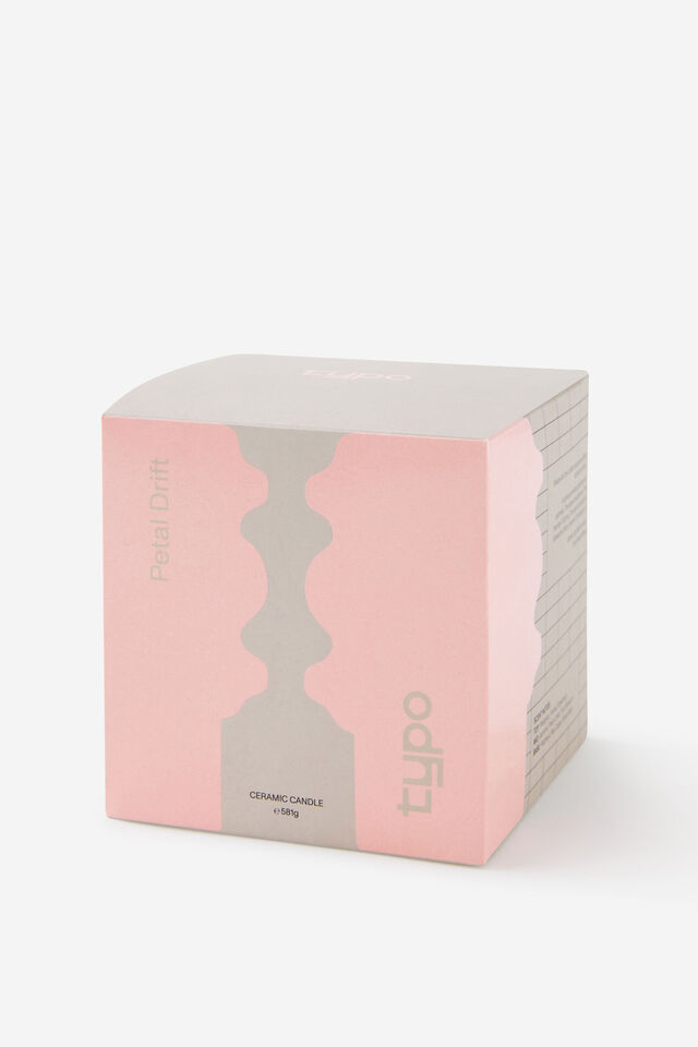 We Are Connected-Sculptural Ceramic Candle, PETAL DRIFT PINK