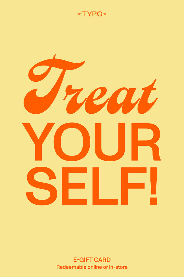 eGift Card, Typo Treat Yourself