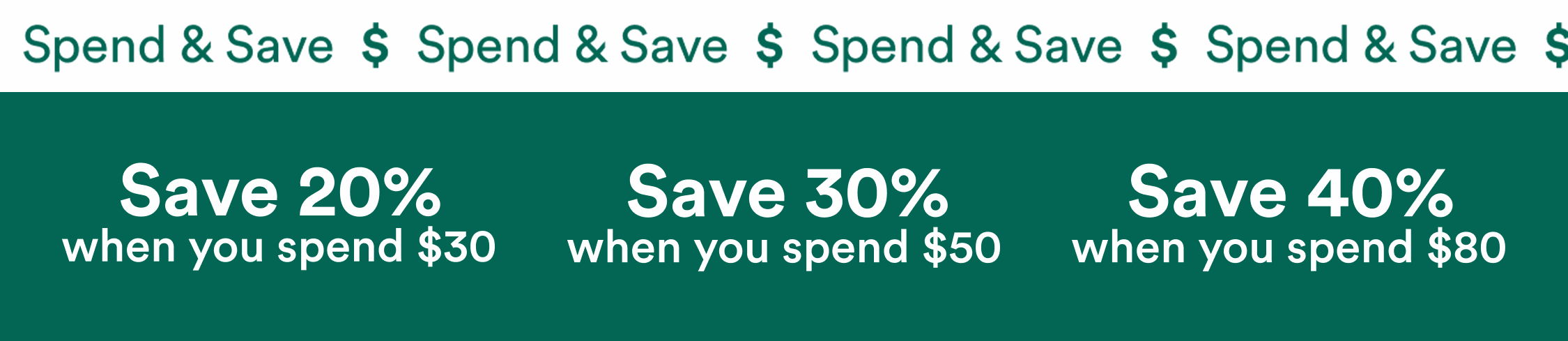 Spend & Save. Shop Now. Spend & Save. Shop Now.