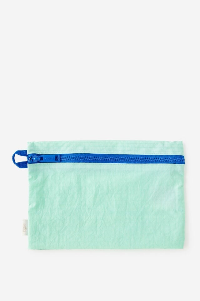 Zip Up Grid Pencil Case