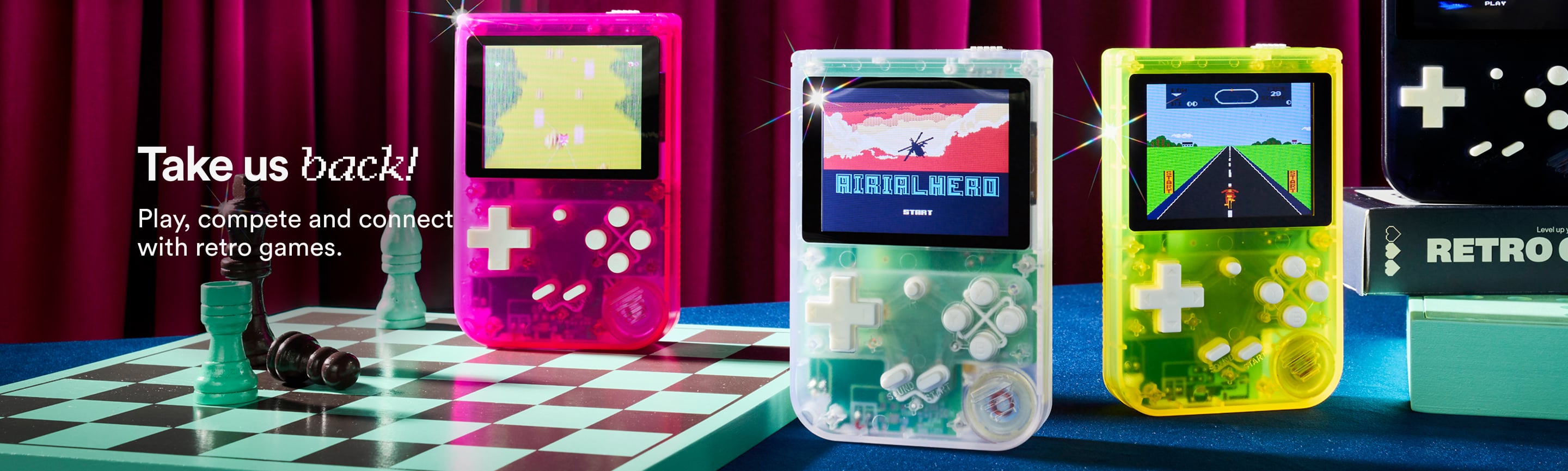 Take us back. Play, compete and connect with retro games